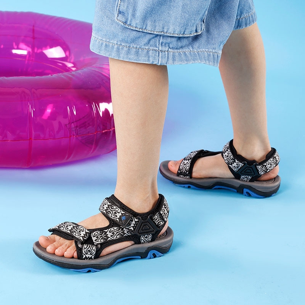 Boys and Girls Strap Sports Sandals - BLACK BLUE - 1